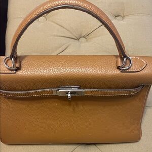 Hermes Tan Leather Satchel